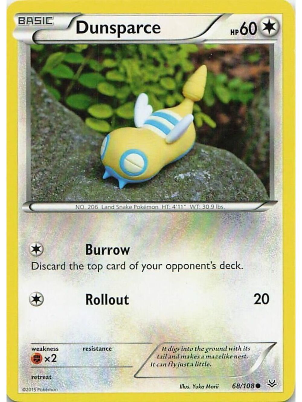 Common Pokemon TCG 2015 Dunsparce NM ROS